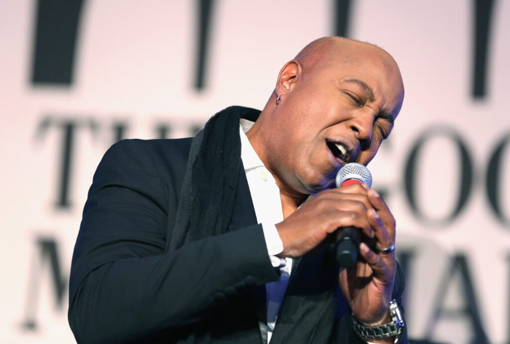 Jaymee Rodriguez (L) and Peabo Bryson perform onstage during the Thurgood Marshall College Fund 28th Annual Awards Gala at Washington Hilton on November 21, 2016 in Washington, DC.  