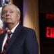 Lindsey Graham in front of an exit sign in 2023.
