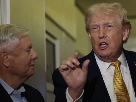 Lindsey Graham and Donald Trump in 2026.