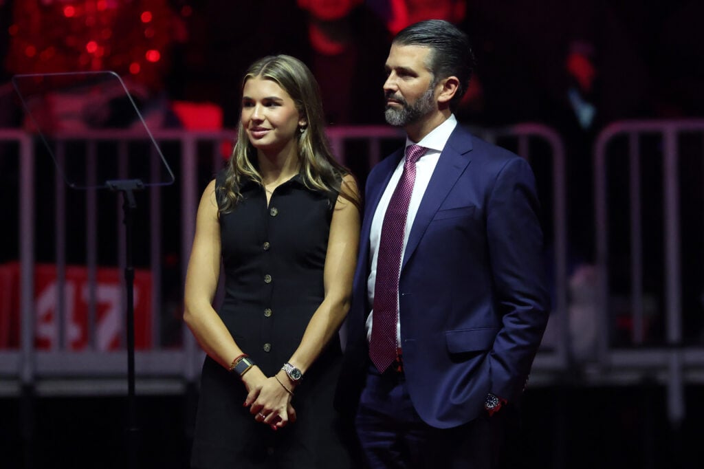 Kai Trump and Donald Trump Jr. in January 2025, a dark day for America.