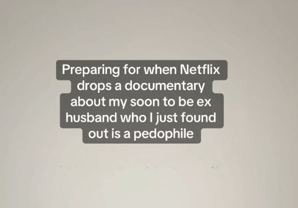 The caption from Sara Gilson's TikTok exposing her husband.
