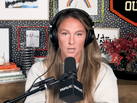 Kylie Kelce on her podcast in July 2026.