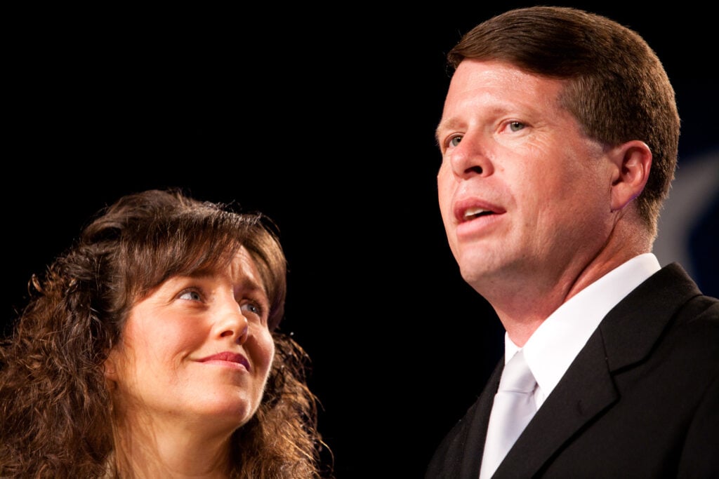 Michelle (L) and Jim Bob Duggar of The Learning Channel TV show "19 Kids and Counting" speak at the Values Voter Summit on September 17, 2010 in Washington, DC.