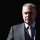 Prince Andrew, Duke of York leaves the headquarters of Crossrail at Canary Wharf on March 7, 2011 in London, England. Prince Andrew is under increasing pressure after a series of damaging revelations about him surfaced, including criticism over his friendship with convicted sex offender Jeffrey Epstein, an American financier.