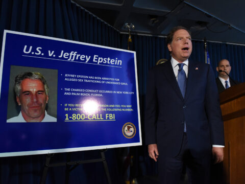 US Attorney for the Southern District of New York Geoffrey Berman announces charges against Jeffery Epstein on July 8, 2019 in New York City.