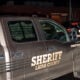 A law enforcement vehicle with obscured windows, believed to be carrying murder suspect Bryan Kohberger, enters the Latah County Courthouse on January 4, 2023 in Moscow, Idaho.