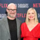 Tom Segura and Christina P attend the premiere of Tom Segura's Netflix Series "Bad Thoughts" at Braindead Studios on May 06, 2025 in Los Angeles, California.