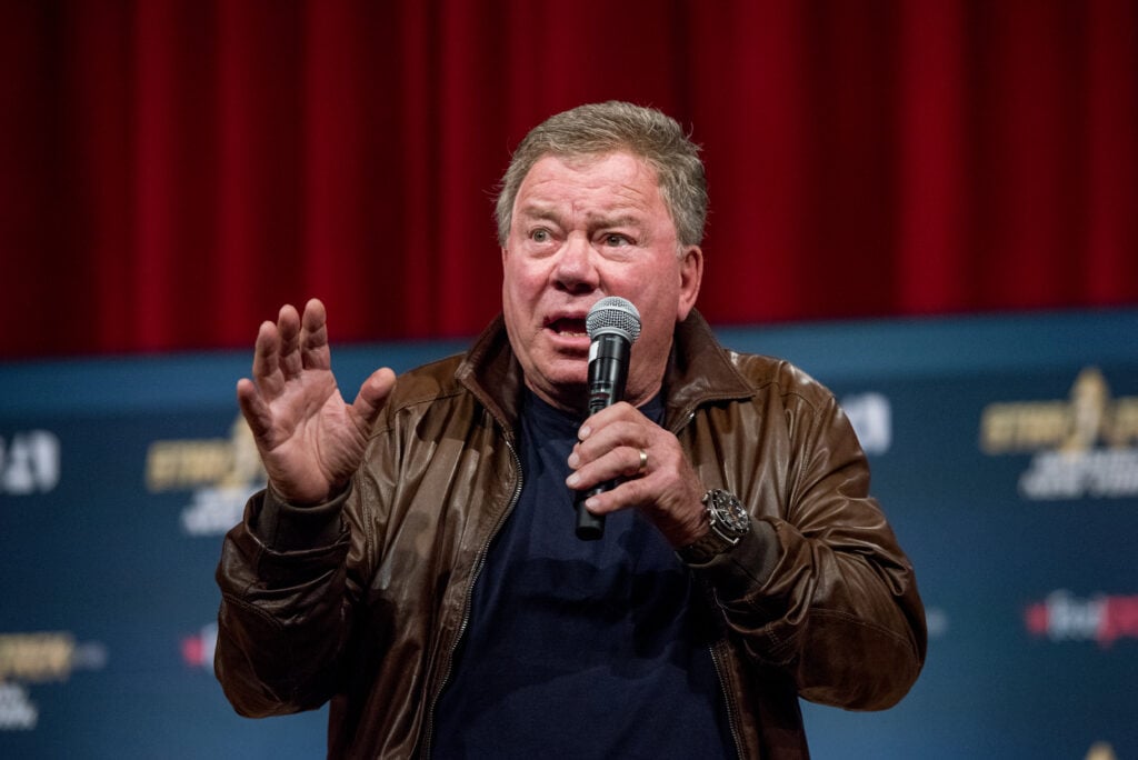 Actor William Shatner on the main stage during "Star Trek: Mission New York" day 3 at Javits Center on September 4, 2016 in New York City.  