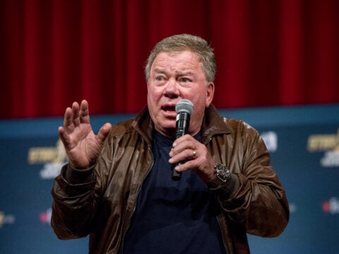 Actor William Shatner on the main stage during 