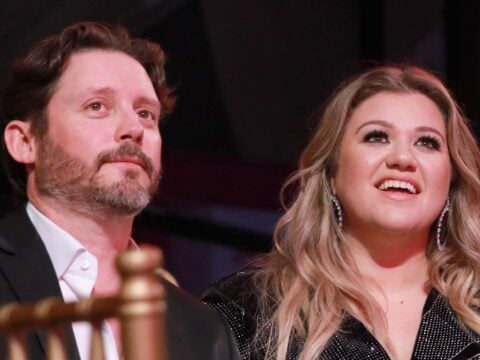 Kelly Clarkson and Brandon Blackstock in 2017.