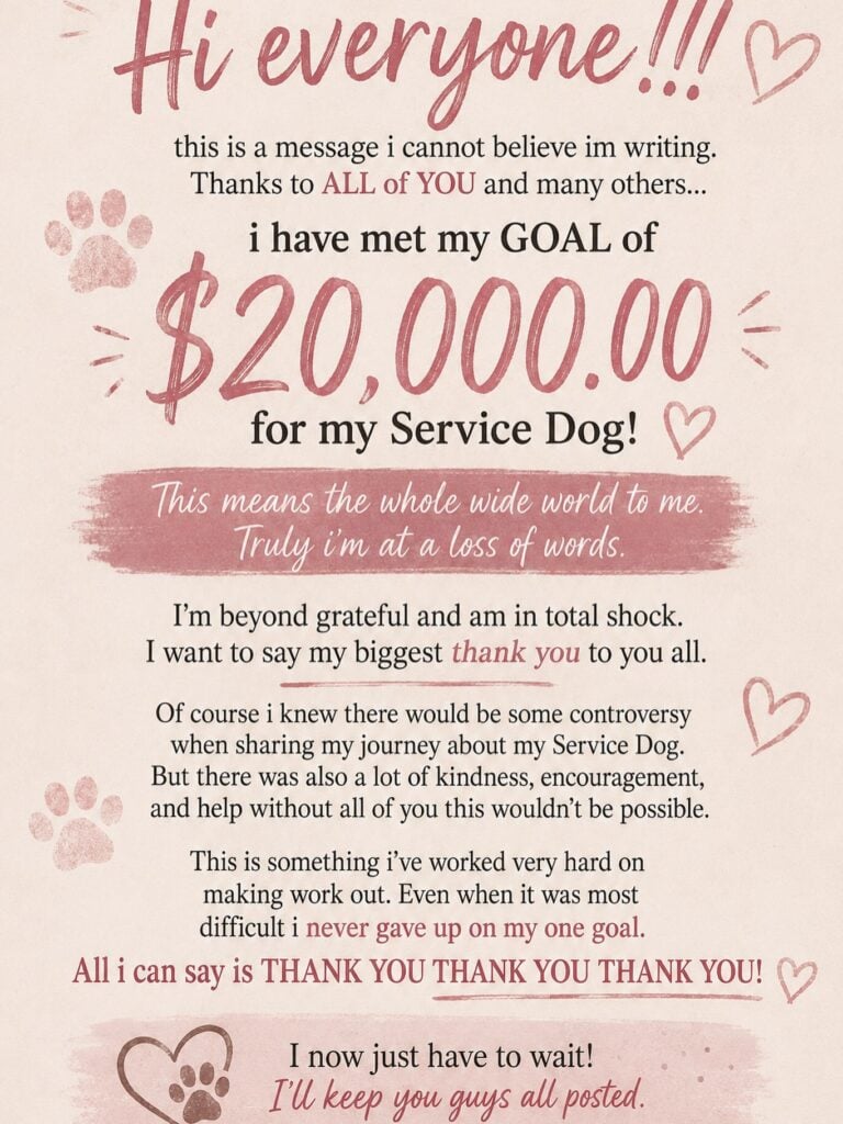 An image showing that Ali Simms has met her fundraising goal.