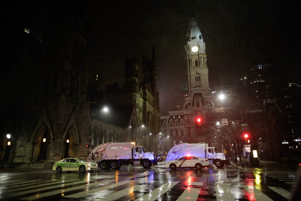 Philadelphia at night.