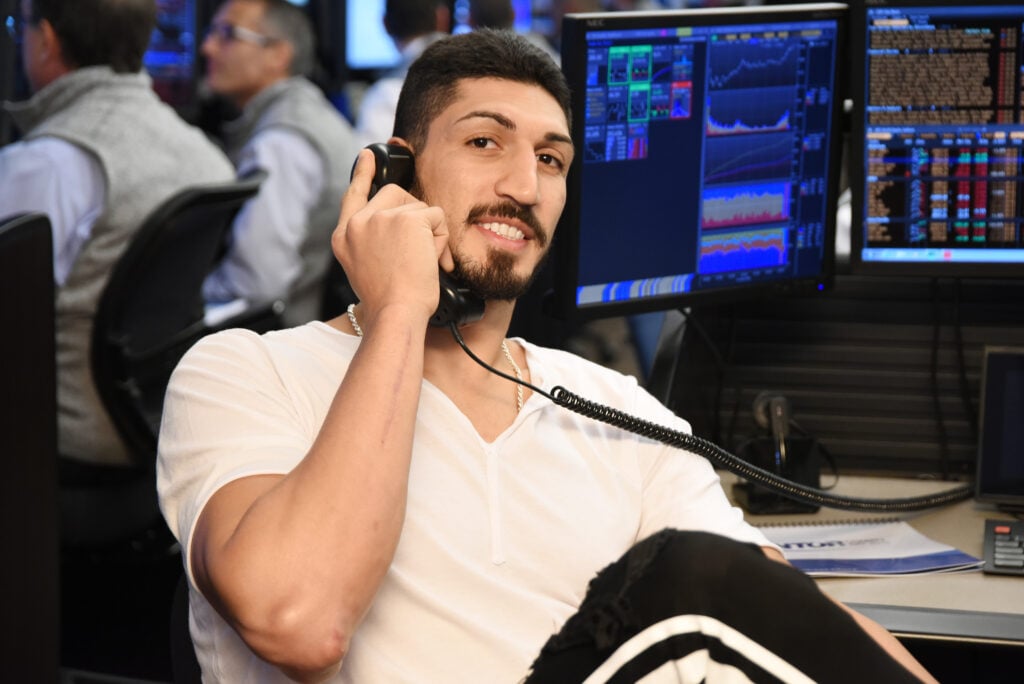 Enes Kanter attends the Annual Charity Day hosted by Cantor Fitzgerald, BGC and GFI at Cantor Fitzgerald on September 11, 2018 in New York City.