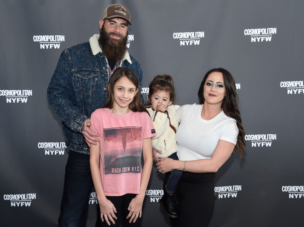 David Eason, Marissa Eason, Ensley Eason and Jenelle Eason attend the Cosmopolitan NYFW fashion show during New York Fashion Week at Tribeca 360 on February 08, 2019 in New York City. 