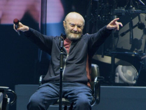 Phil Collins of Genesis performs on the opening night of their North American