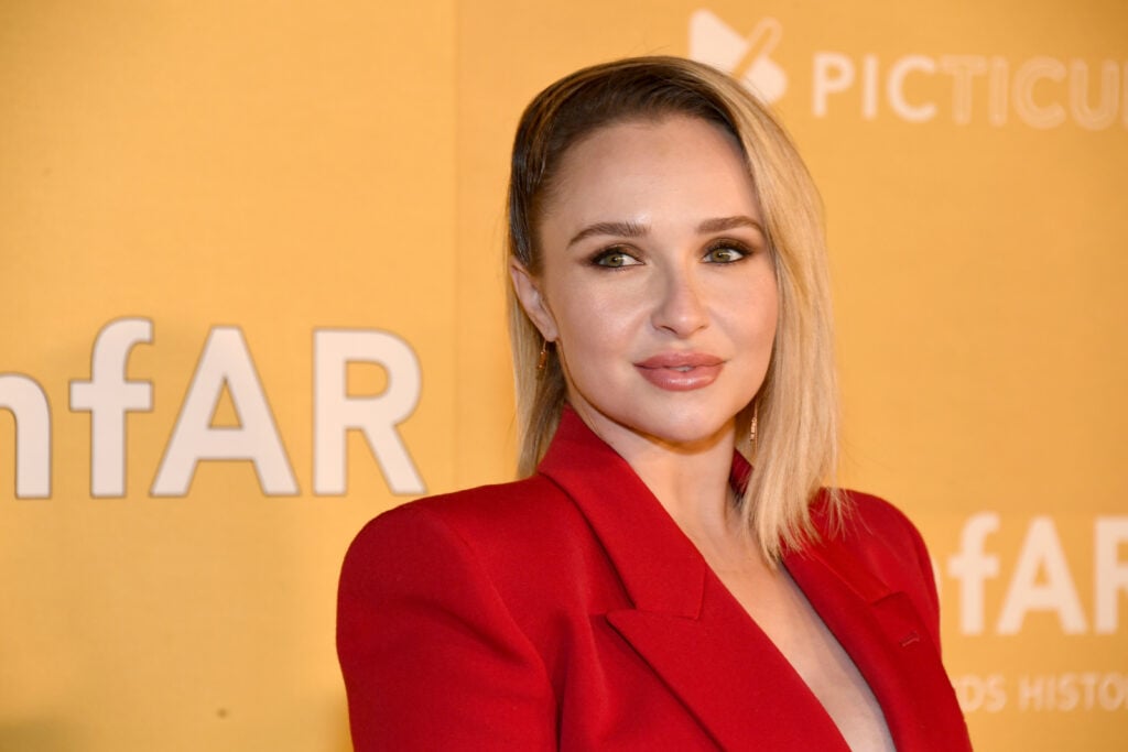Hayden Panettiere attends amfAR Gala Los Angeles 2022 at Pacific Design Center on November 03, 2022 in West Hollywood, California. 