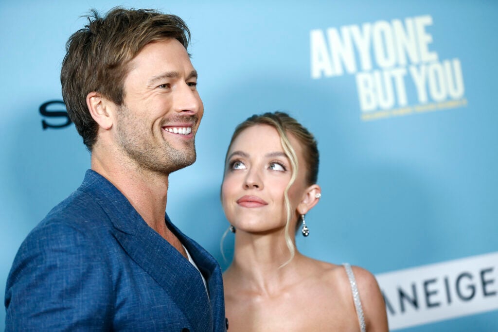 Glen Powell and Sydney Sweeney attend Columbia Pictures' "Anyone But You" New York premiere at AMC Lincoln Square Theater on December 11, 2023 in New York City.