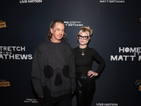 Sid Wilson and Kelly Osbourne attend Matt Mathews' Celebration of Boujee On A Budget Tour with Live Nation at The Peppermint Club on November 20, 2024 in Los Angeles, California.