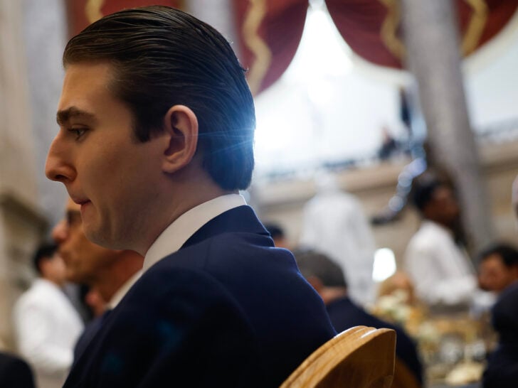 Barron Trump attends a luncheon following inauguration of U.S. President Donald Trump at the U.S. Capitol on January 20, 2025 in Washington, DC.
