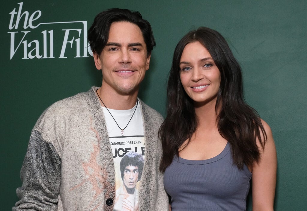 Tom Sandoval and Victoria Lee Robinson attend a taping of "The Viall Files" on March 20, 2025 in Sherman Oaks, California. 