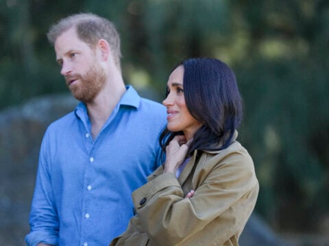 Meghan, Duchess of Sussex and Prince Harry, Duke of Sussex on April 16, 2026 during a Scar Tree Walk in Melbourne, Australia. The Duke and Duchess of Sussex are on a four-day visit to Australia, with engagements across Melbourne, Canberra and Sydney.