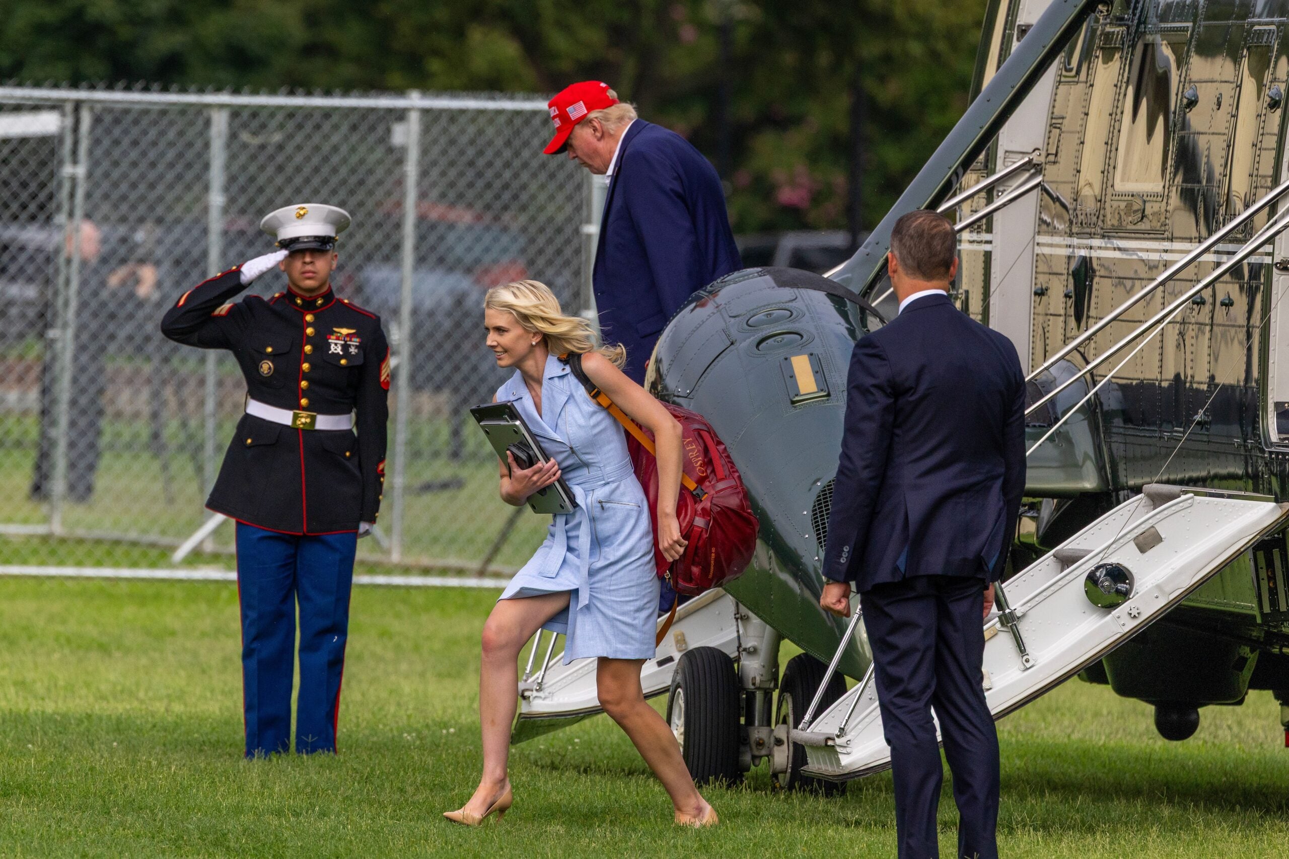 Natalie Harp Forgoes Food and Sleep, Rides In Trunk to Keep Up With Trump: Report