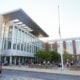 People wait on line to enter Plymouth Superior Court during Lindsay Clancy's murder trial on August 26, 2026 in Plymouth, Massachusetts.