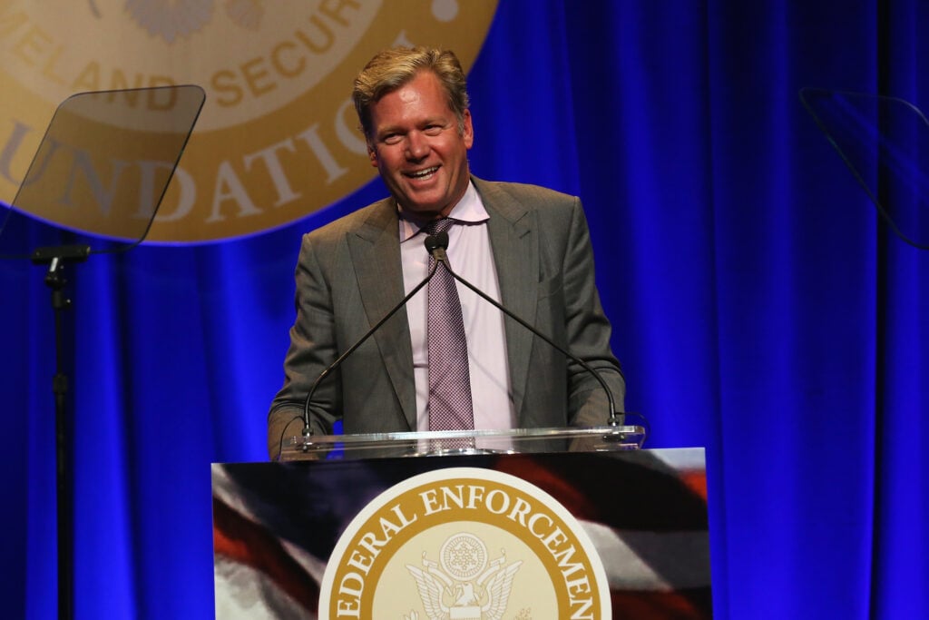 Journalist Chris Hansen speaks onstage during the Federal Enforcement Homeland Security Foundation 2016 Ridge Awards at Sheraton Times Square on May 19, 2016 in New York City.