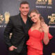 TV personalities Jax Taylor and Brittany Cartwright attend the 2018 MTV Movie And TV Awards at Barker Hangar on June 16, 2018 in Santa Monica, California.