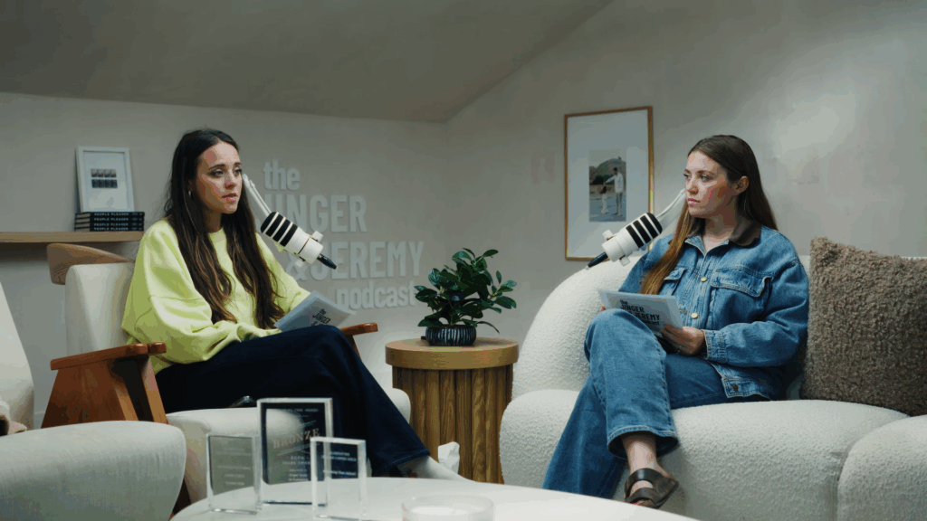Jinger Duggar and Joy-Anna Duggar on the former's podcast in early September 2026.