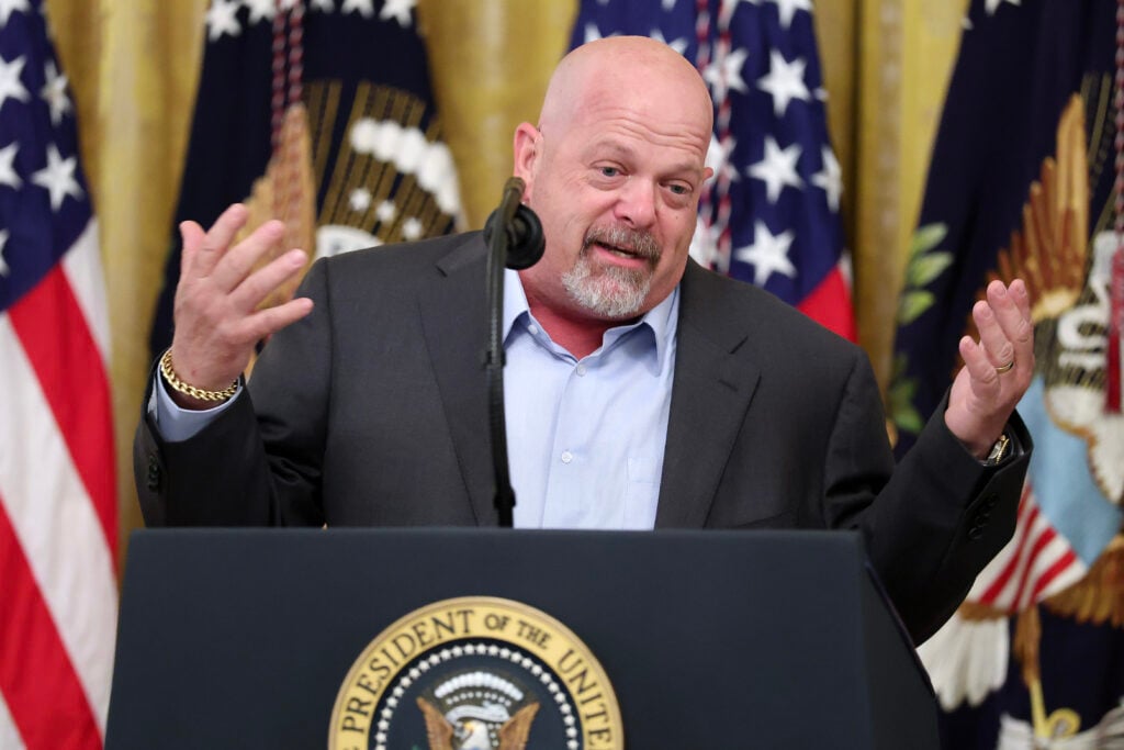 Reality TV star Rick Harrison visits the actual White House in 2026, because why not.