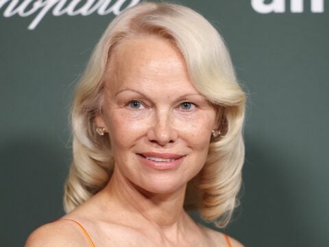 Pamela Anderson at the amfAR gala on September 6, 2026.