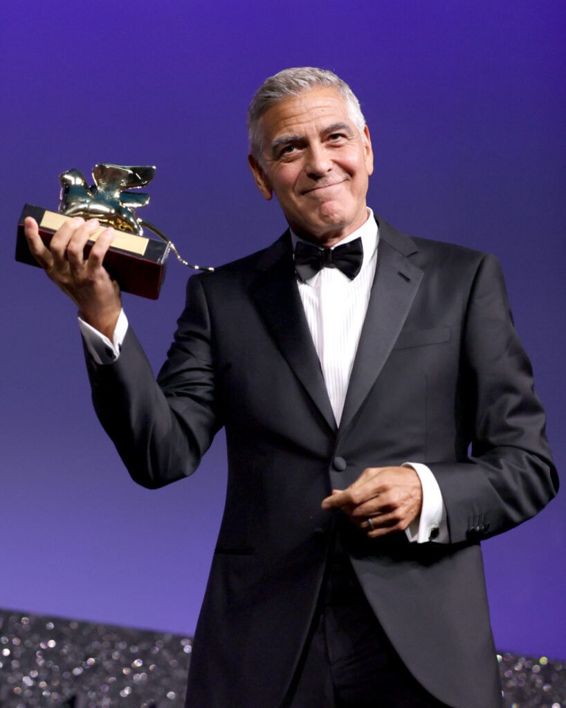 George Clooney with his Lifetime Achievement Award on September 2, 2026.