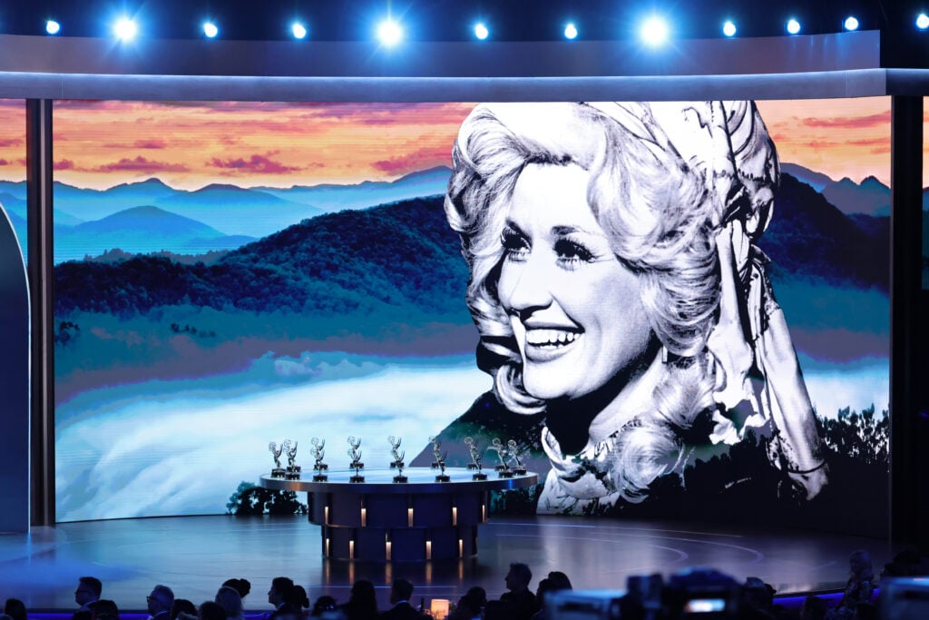 A Tribute to the late Dolly Parton during the Emmy Awards' In Memoriam segment in 2026.