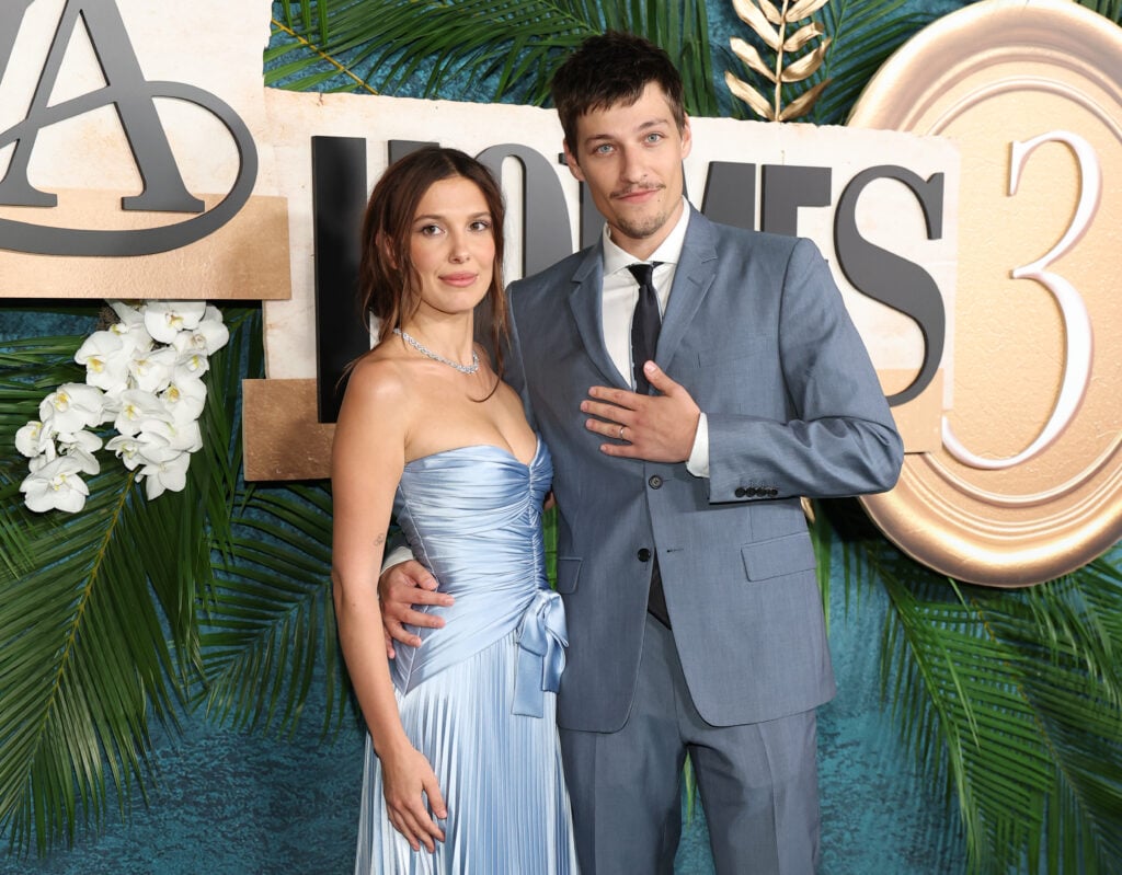 Jake Bongiovi and Millie Bobby Brown in June 2026.