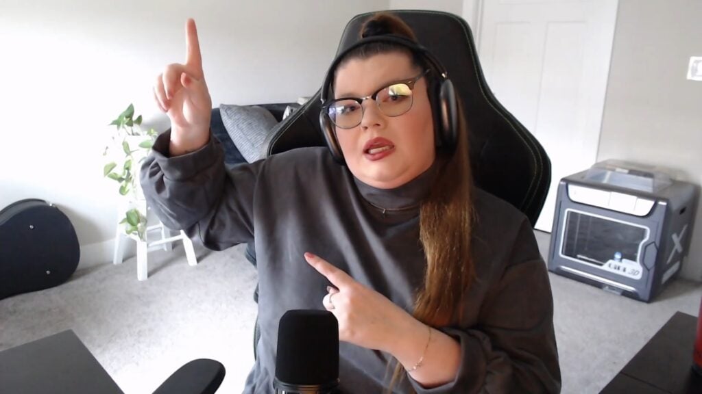 Amber Portwood gestures on her YouTube show in September 2026.