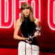 Taylor Swift at the 2026 VMAs taking home an award.