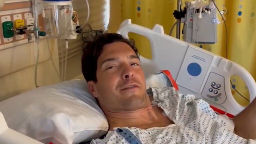 Will Reeve in a post-surgery haze in May 2026.