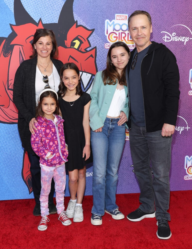 Chad Lowe, Kim Painter, and all three children -- including Fiona Lowe -- in 2023.