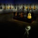 A roomful of guitars.