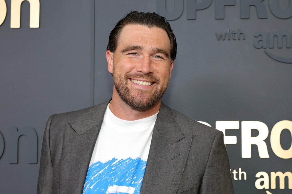 Travis Kelce attends the Amazon 2025 Upfront at Beacon Theatre on May 12, 2025 in New York City.