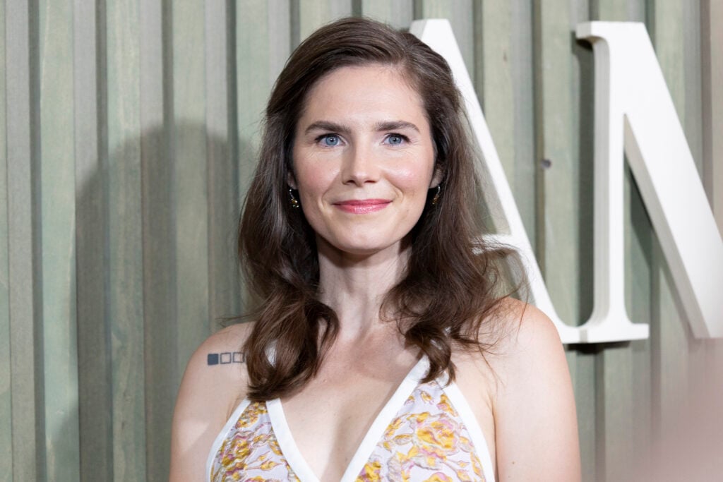 Amanda Knox attends Hulu's 'The Twisted Tale Of Amanda Knox' New York Premiere at New York Historical Society on August 19, 2025 in New York City.