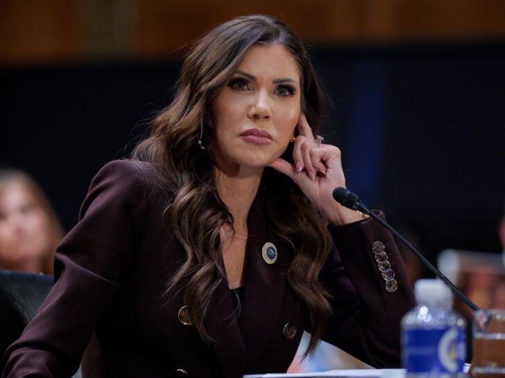 U.S. Secretary of Homeland Security Kristi Noem testifies before the Senate Judiciary Committee in the Dirksen Senate Office Building on March 03, 2026 in Washington, DC.