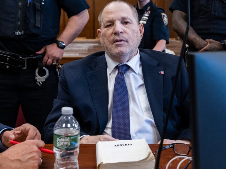 Former Hollywood film producer Harvey Weinstein appears in Manhattan criminal court for the retrial of his rape case on May 7, 2026, in New York City.