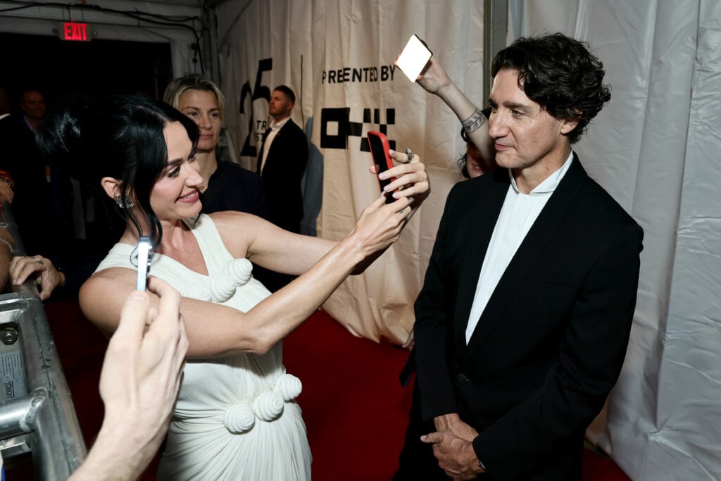Katy Perry and Justin Trudeau attend "Katy Perry: The Lifetimes Tour" Premiere during the 2026 Tribeca Festival at BMCC Theater on June 08, 2026 in New York City.
