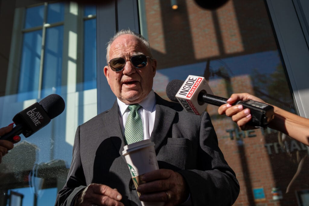 Defense attorney Kevin Reddington, who represents Lindsay Clancy, answers questions from the media on August 26, 2026 in Plymouth, Massachusetts.