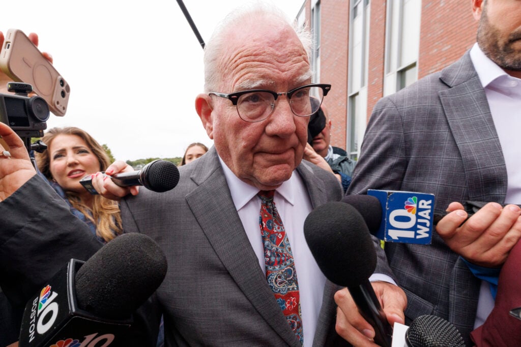 Defense attorney Kevin Reddington arrives to Plymouth Superior Court as jurors begin the sixth day of deliberation in the trial of Lindsay Clancy on September 3, 2026 in Plymouth, Massachusetts.