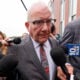 Defense attorney Kevin Reddington arrives to Plymouth Superior Court as jurors begin the sixth day of deliberation in the trial of Lindsay Clancy on September 3, 2026 in Plymouth, Massachusetts.