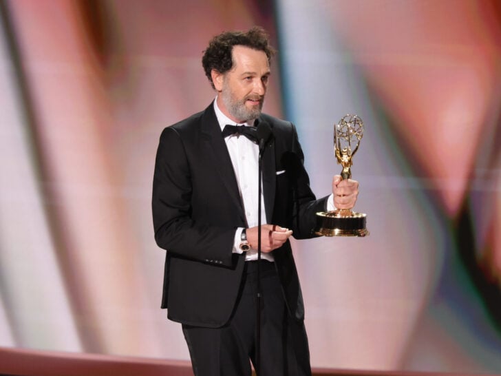 Matthew Rhys accepts the Outstanding Lead Actor in a Limited or Anthology Series or Movie Award for 
