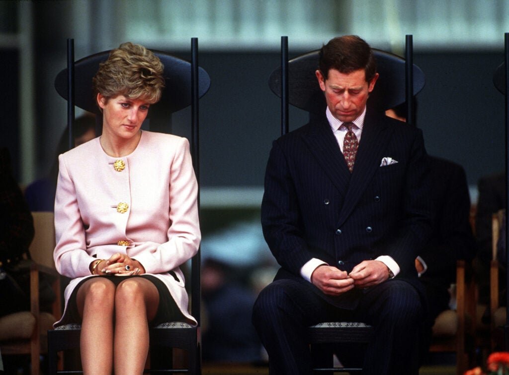 The Prince and Princess of Wales attend a welcome ceremony in Toronto at the beginning of their Canadian tour, October 1991.